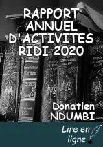 RAPPORT ANNUEL D'ACTIVITES RIDI 2020