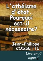 L'athéisme d'état. Pourquoi est-il nécessaire?