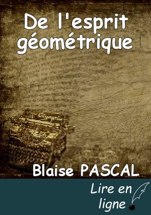 De l'esprit géométrique