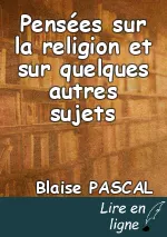 Pensées sur la religion et sur quelques autres sujets