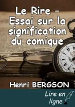 Le Rire – Essai sur la signification du comique