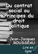 Du contrat social ou Principes du droit politique