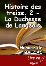 Histoire des treize. 2 - La Duchesse de Langeais