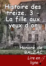Histoire des treize. 3 - La fille aux yeux d'or