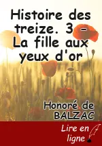 Histoire des treize. 3 - La fille aux yeux d'or