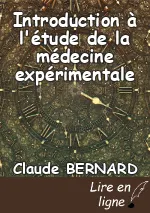 Introduction à l'étude de la médecine expérimentale