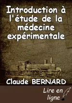 Introduction à l'étude de la médecine expérimentale