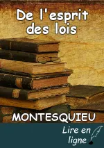 De l'esprit des lois