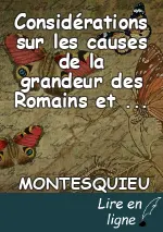 Considérations sur les causes de la grandeur des Romains et de leur décadence